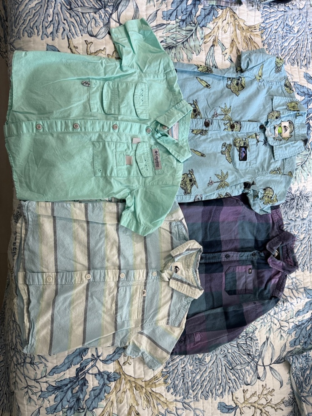 Children's Mint Green Short-Sleeve Button Shirt - Brand Unspecified